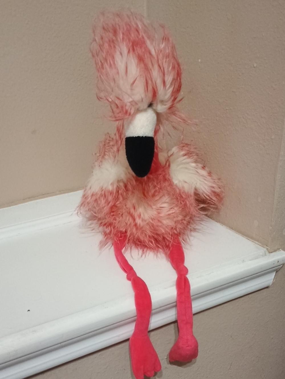 Jellycat Pink and Cream Fluffy Flamingo Plush